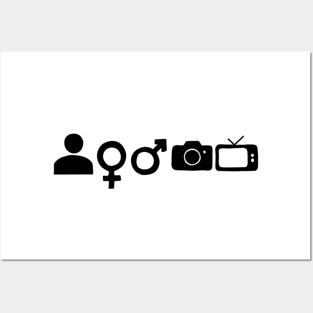 Person Woman Man Camera TV Wall Art by valentinahramov